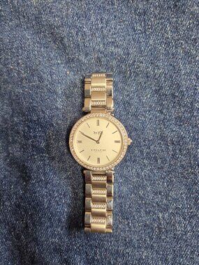 Women's - Coach Park Silver Bracelet Watch - Quartz with New Battery